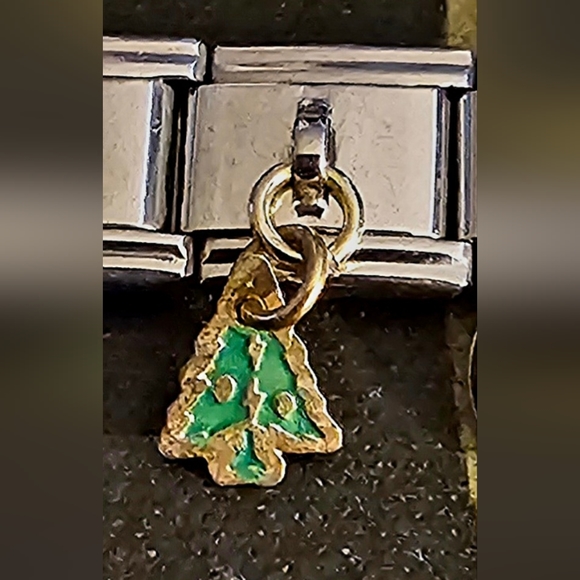 Christmas Tree Dangle Italian Charm - Picture 1 of 1